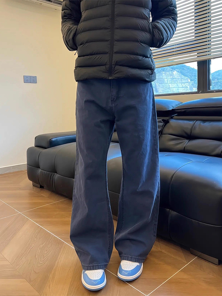 クリーンフィット フレンチワーク ブルー メンズ 秋冬 スト - Streetwear Brand Denim のレビューと価格