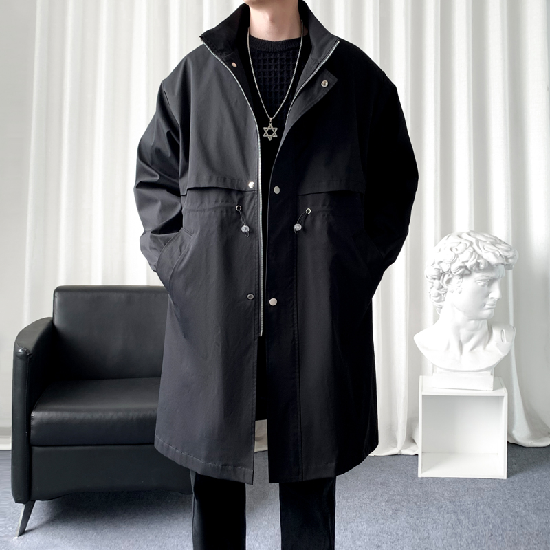 韓国のメンズファッショントレンチコート,ロングオーバーコート - Streetwear Brand Clothing のレビューと価格
