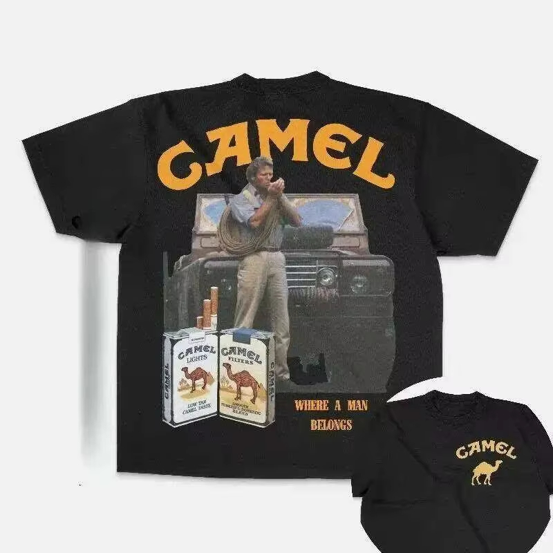 ヴィンテージ広告クラシックキャメルトレンディブランド Tシャ - Streetwear Brand Vintage のレビューと価格