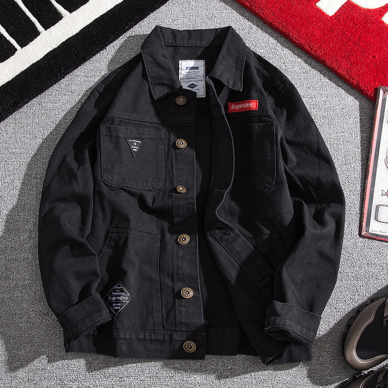 男性と女性のためのレトロなバギージーンズジャケット,ストリー - Streetwear Brand Denim のレビューと価格